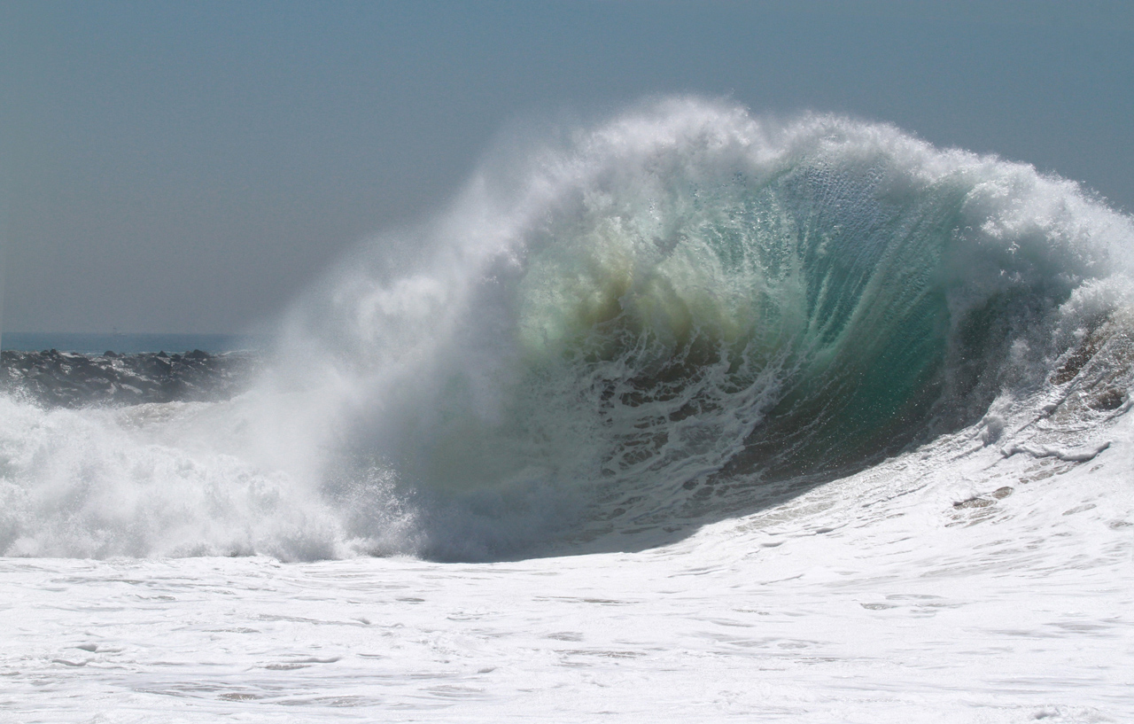 Wave slap at The Wedge, August 27th, 2014 | Newport Beach, California